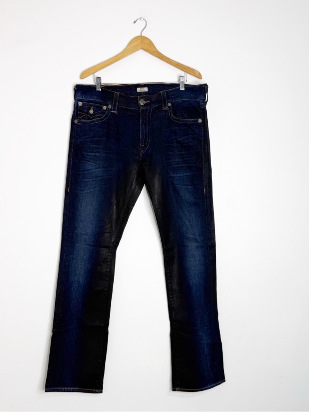 True Religion Ricky Relaxed Straight Jeans Dark Wash Size 36